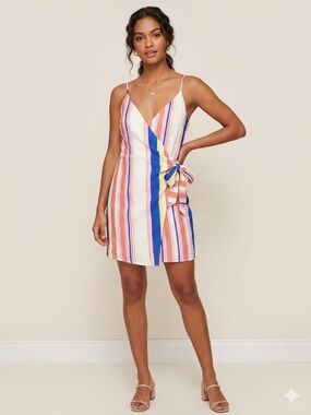 Line + Dot Anthropologie Striped Women’s Mini Dress Size Medium - NWT